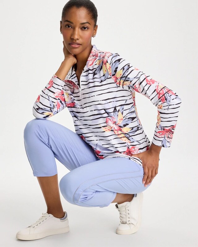 Zenergy UPF Lily Print Half Zip - image 2